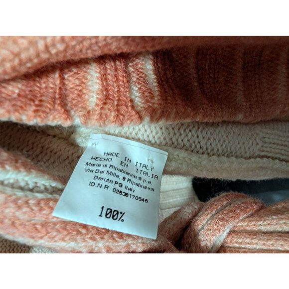 Maria Di Ripabianca Wool Cardigan Floral Sweater Bead Tie Front Women's 6 Italy - Picture 8 of 11